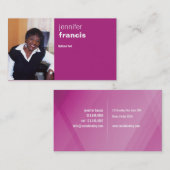 ピンクの交差の名刺 名刺 (正面/裏面)