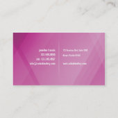 ピンクの交差の名刺 名刺 (裏面)