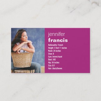 ピンクの交差小型Compカード 名刺