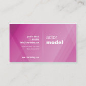 ピンクの交差小型Compカード 名刺 (裏面)