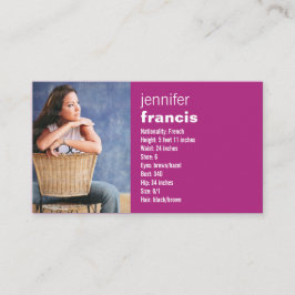 ピンクの交差小型Compカード 名刺