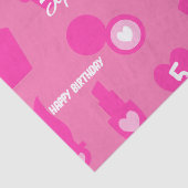 ピンクの人形の誕生日パーティカスタム、名前をカスタムする 薄葉紙 (詳細)