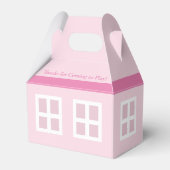 ピンクの人形テーマパーティーのお気に入りボックス フェイバーボックス (裏面サイド)