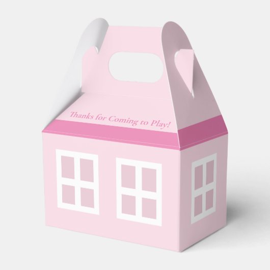 ピンクの人形テーマパーティーのお気に入りボックス フェイバーボックス (裏面サイド)