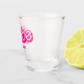 ピンクの人形ファンシーと素晴らしいバチェロレッテ ショットグラス (右)