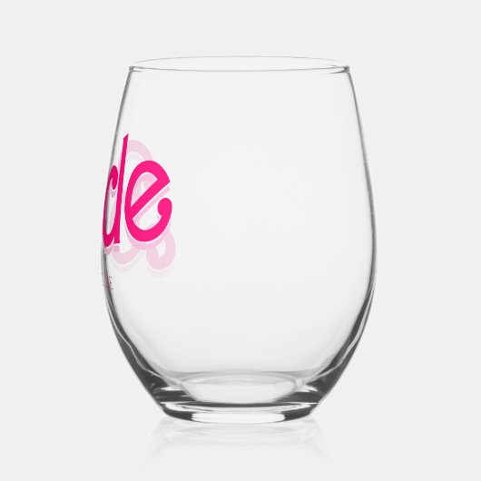 ピンクの人形ファンシーと素晴らしいバチェロレッテ ステムなしワイングラス (左)