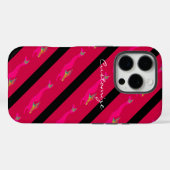 ピンクの人魚が上昇 赤 Case-Mate iPhoneケース (裏面 (横))