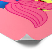 ピンクの人魚とイルカのポスターを飾る ポスター (角)