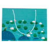 ピンクの人魚のギフトバッグ ラージペーパーバッグ (裏面)