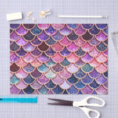 ピンクの人魚のグリッターのスケールの人魚のスケール 薄葉紙 (クラフト)