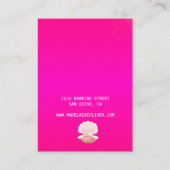 ピンクの人魚のネックレスディスプレイ名刺 名刺 (裏面)