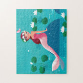 ピンクの人魚のパズル ジグソーパズル (縦)