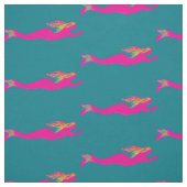 ピンクの人魚のパターン任意の色 ファブリック (見本)