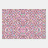 ピンクの人魚のホログラフィはかりで測ックの切り離 ラッピングペーパーシート (正面2)