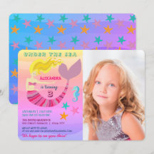 ピンクの人魚の写真の誕生日