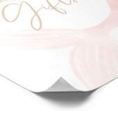 ピンクの人魚の女の子の誕生日カードとギフト ポスター (角)