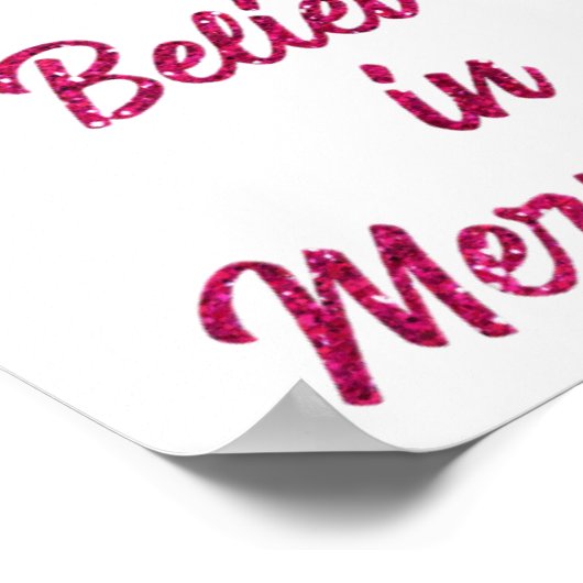 ピンクの人魚の尾 ポスター (角)