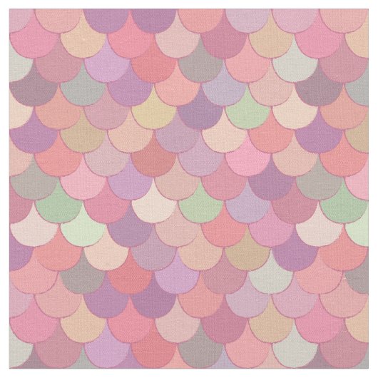 ピンクの人魚の模様 ファブリック (クローズアップ)
