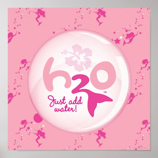 ピンクの人魚の模様 ポスター (正面)