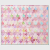 ピンクの人魚はかりで測の魚のパタはかりで測ーン ラッピングペーパー (フラット)