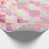 ピンクの人魚はかりで測の魚のパタはかりで測ーン ラッピングペーパー (コーナー)