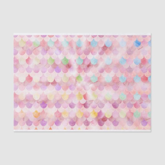 ピンクの人魚はかりで測の魚のパタはかりで測ーン 薄葉紙 (正面)