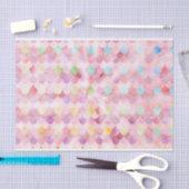 ピンクの人魚はかりで測の魚のパタはかりで測ーン 薄葉紙 (クラフト)