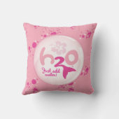 ピンクの人魚パターン クッション (裏面)