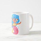 ピンクの人魚 コーヒーマグカップ (正面右)