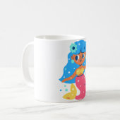 ピンクの人魚 コーヒーマグカップ (正面左)