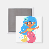 ピンクの人魚 マグネット (正面/裏面)