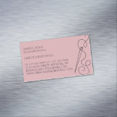 ピンクの仕立て屋の針 マグネット名刺 (インサイチュ)