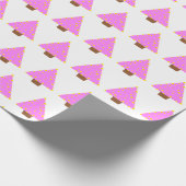 ピンクの代わりとなるクリスマスツリーの包装紙 ラッピングペーパー (角)