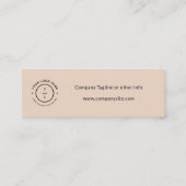 ピンクの会社のロゴドリンク券 |企業のイベント スキニー名刺 (裏面)