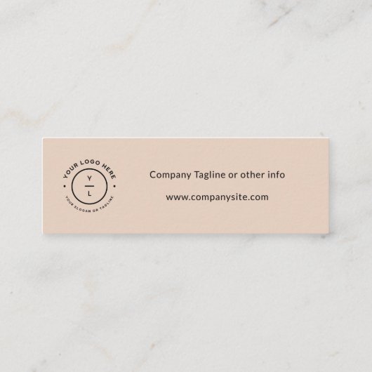 ピンクの会社のロゴドリンク券 |企業のイベント スキニー名刺 (裏面)