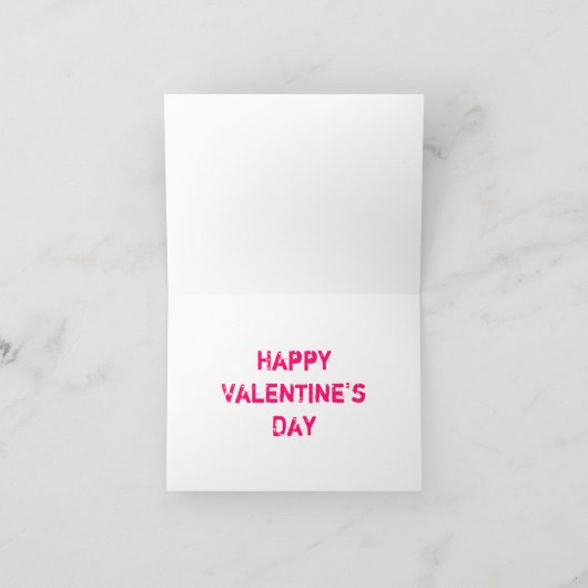 ピンクの会話のハート シーズンカード (内部)