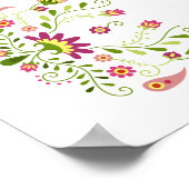 ピンクの伝統的なメキシコの花の写真 キンセアニェラ ポスター (角)