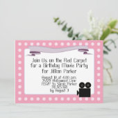 ピンクの伯爵夫人-誕生日映画パーティの招待状 招待状 (スタンド正面)