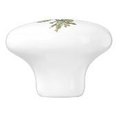 ピンクの低木バラ植物芸術ラウンドノブ セラミックノブ (側面)