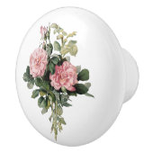 ピンクの低木バラ植物芸術ラウンドノブ セラミックノブ (右)