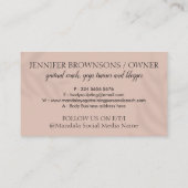 ピンクの体彫刻コンタリング腰トレーナー 名刺 (裏面)