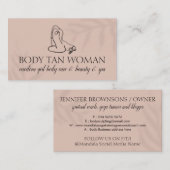 ピンクの体彫刻コンタリング腰トレーナー 名刺 (正面/裏面)