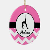 ピンクの体操のオーナメント セラミックオーナメント (右)