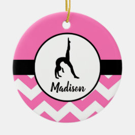 ピンクの体操のオーナメント セラミックオーナメント