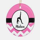 ピンクの体操のオーナメント セラミックオーナメント (左)