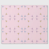 ピンクの体操選手 ラッピングペーパー (フラット)