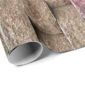 ピンクの保持石壁のラッピング紙 ラッピングペーパー (ロールコーナー)