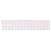 ピンクの保育園アートの熱気球 ショートテーブルランナー (横)