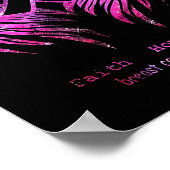 ピンクの信仰ホープ愛ウィングス乳がん認識度 ポスター (角)