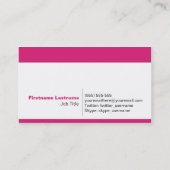 ピンクの個人的なネットワーキングの名刺 名刺 (裏面)